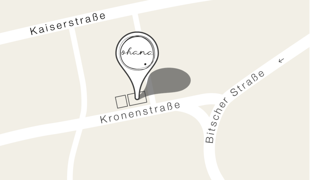 Lage der Hebammenpraxis Ohana: Kronenstraße 12–14 in Pirmasens